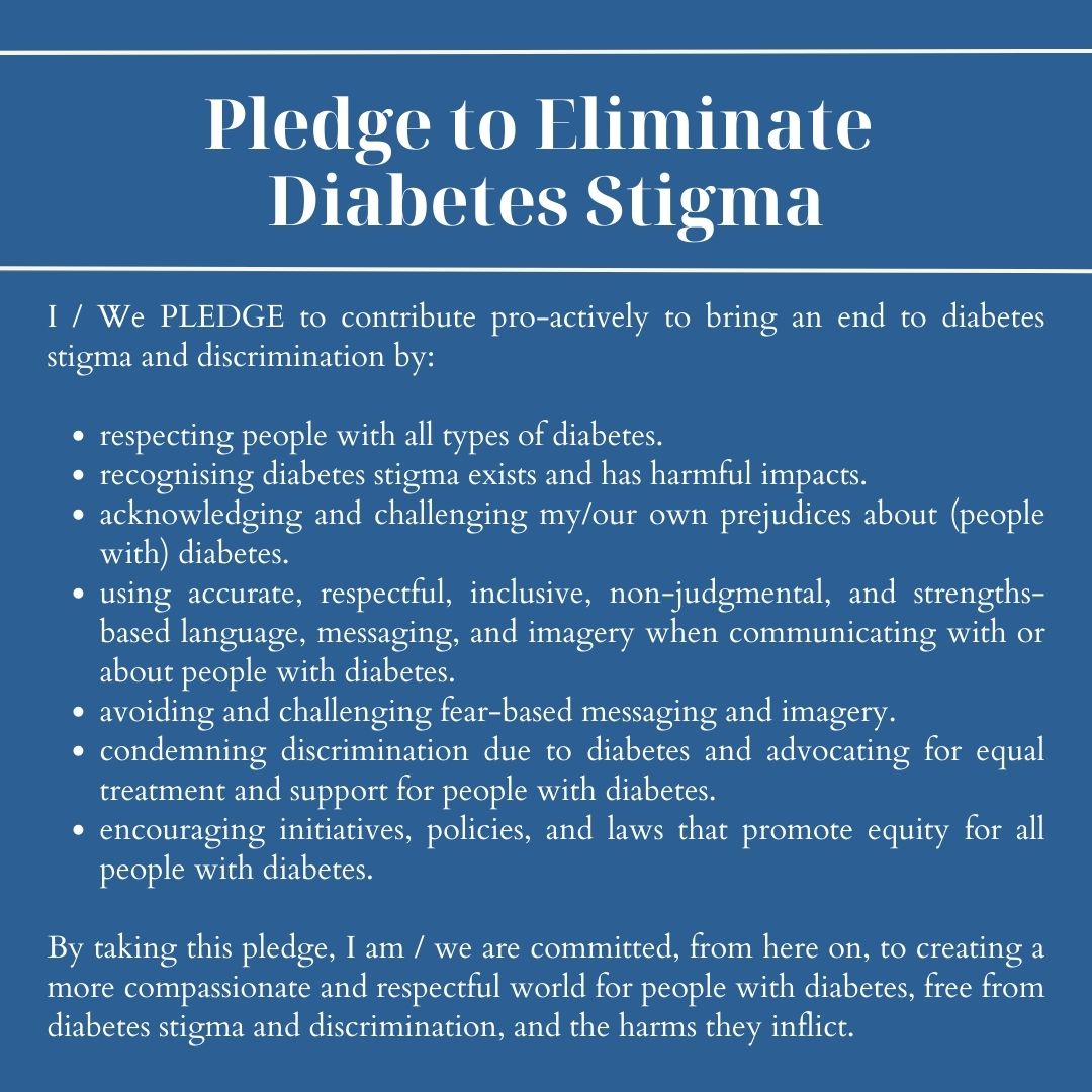 Pledge to Eliminate Diabetes Stigma