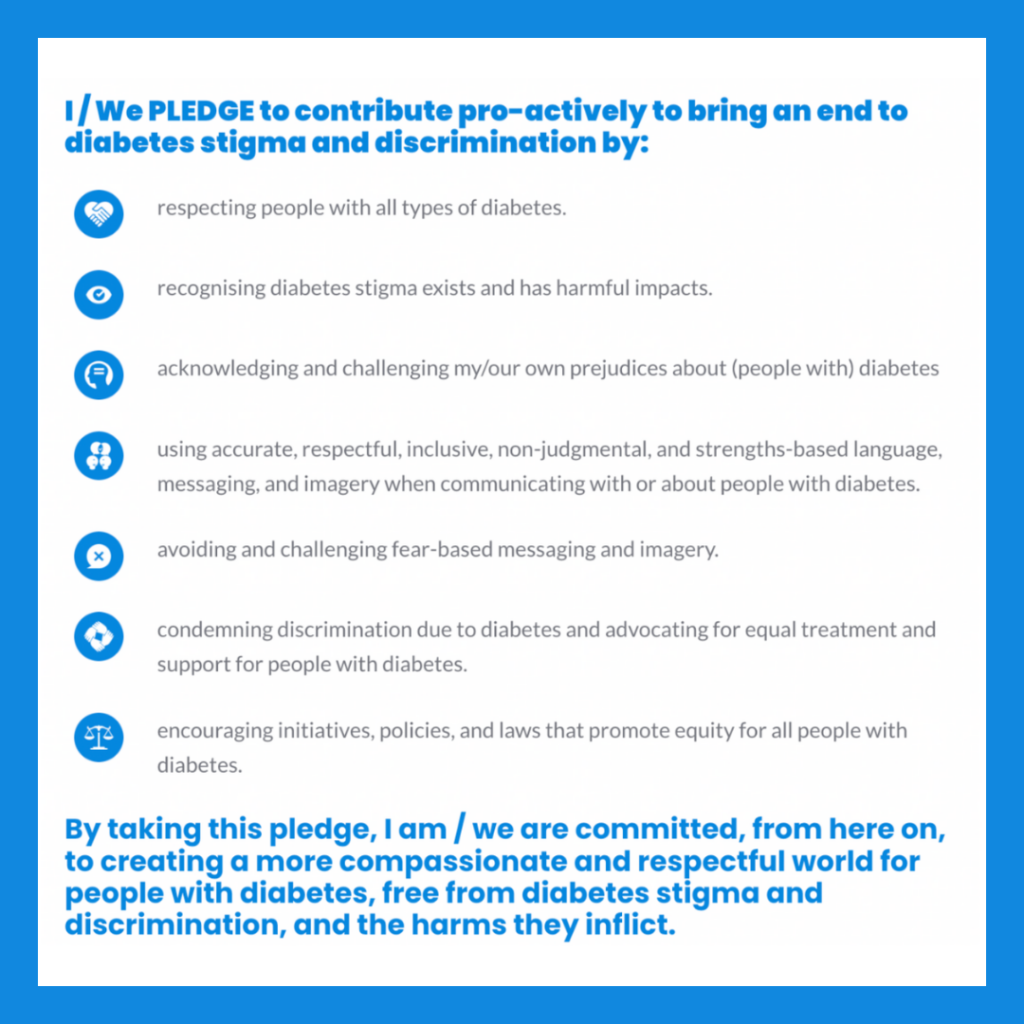 The pledge to end diabetes stigma